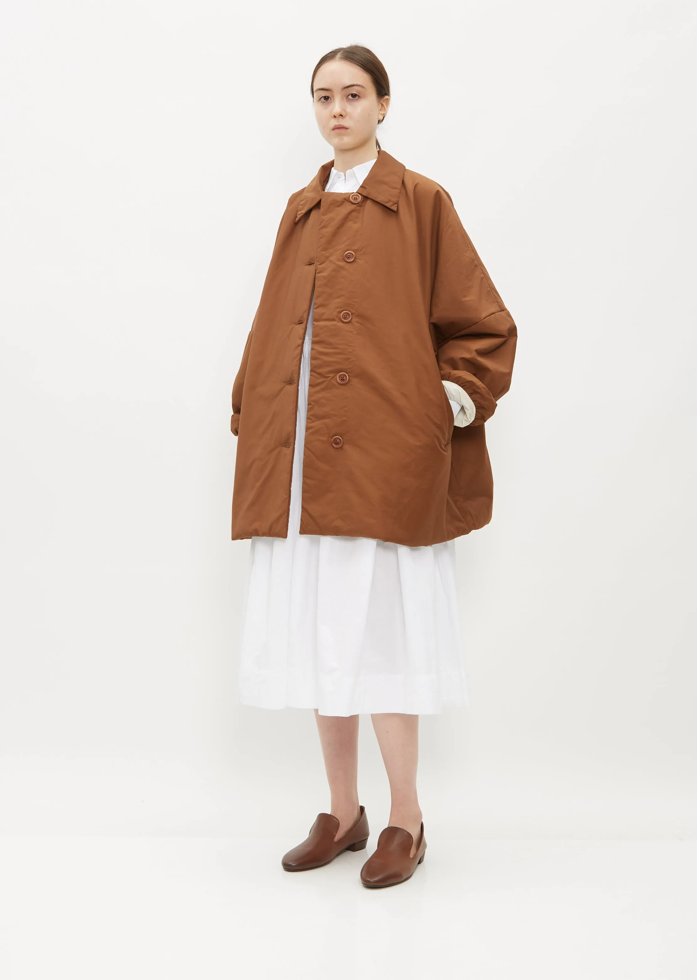 Triangle Technical Cotton Coat — Cinnamon