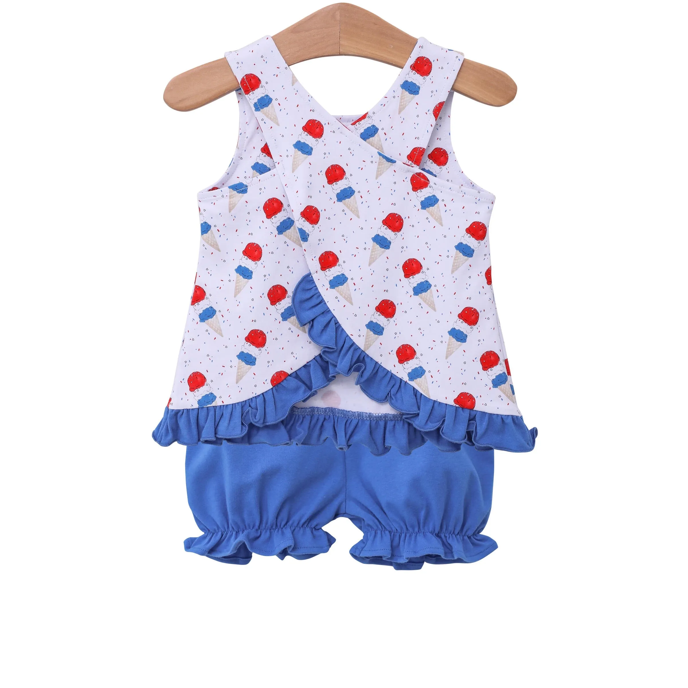 Trotter Street Kids - Patriotic Ice Cream Bloomer Set