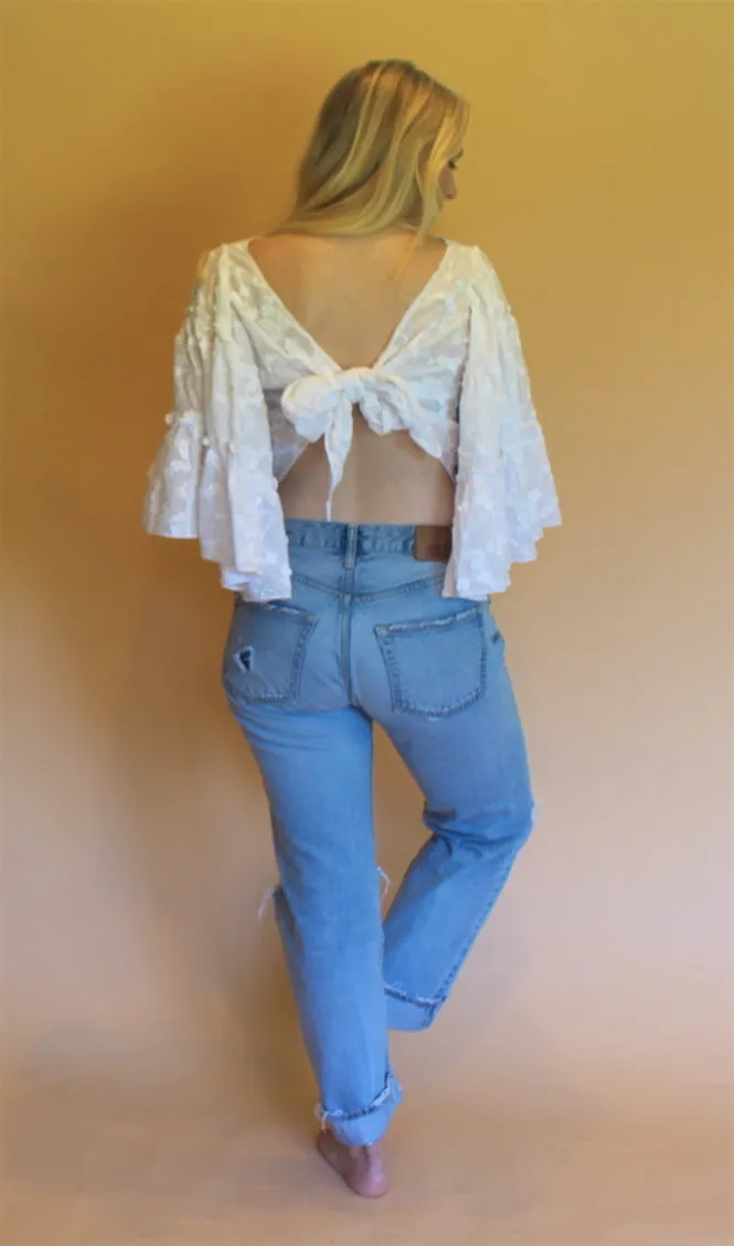 TRYB White Embroidered Blouse