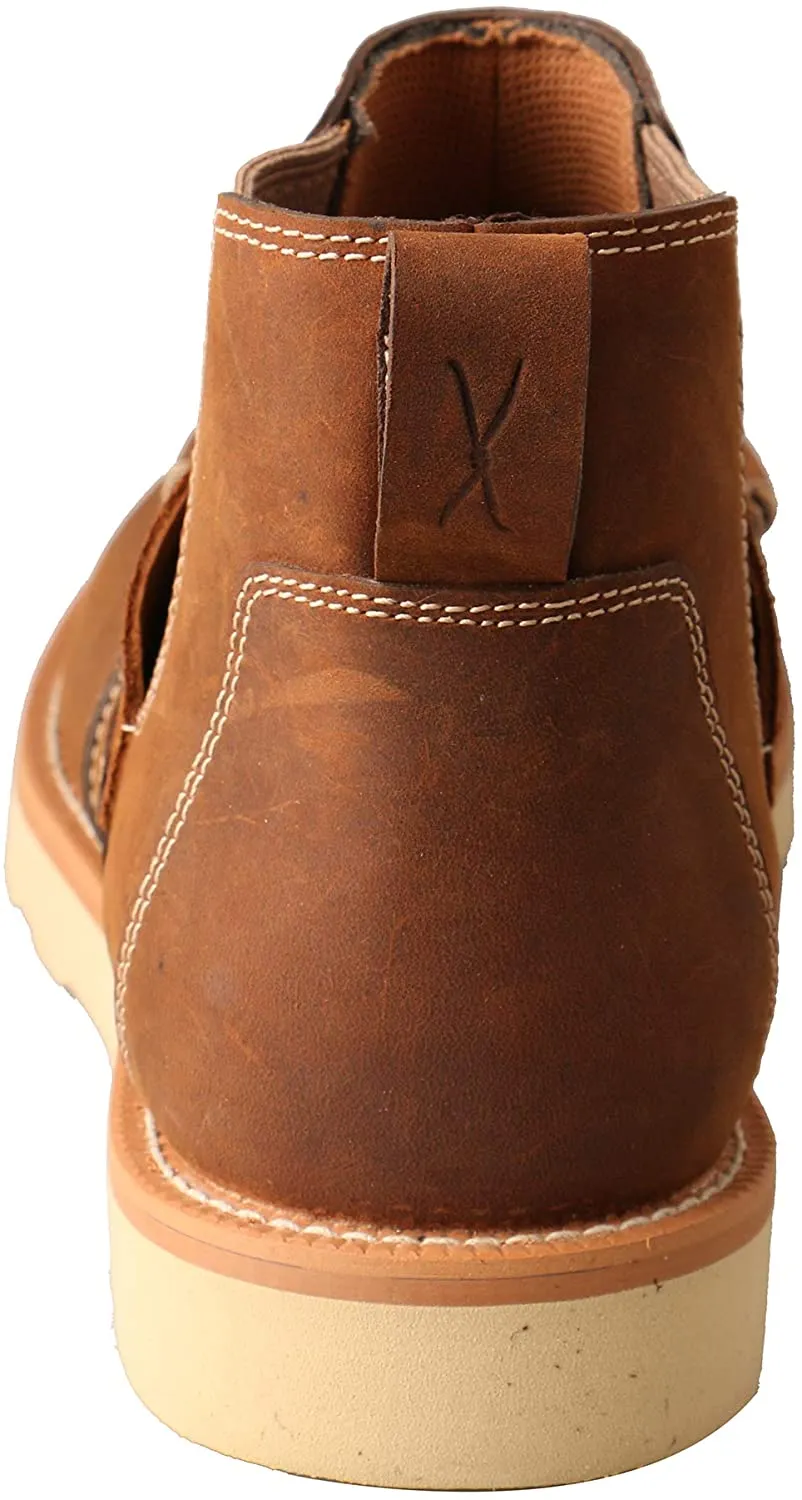 Twisted X Mens 4 Chelsea Wedge Sole Boot, Oiled Saddle, 10 M