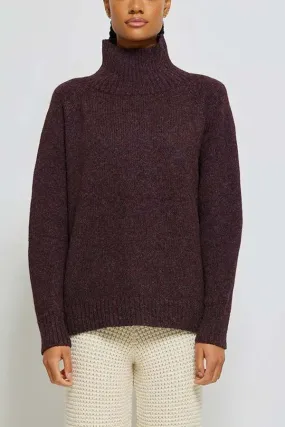 Vasilisa Alpaca Sweater - Aubergine