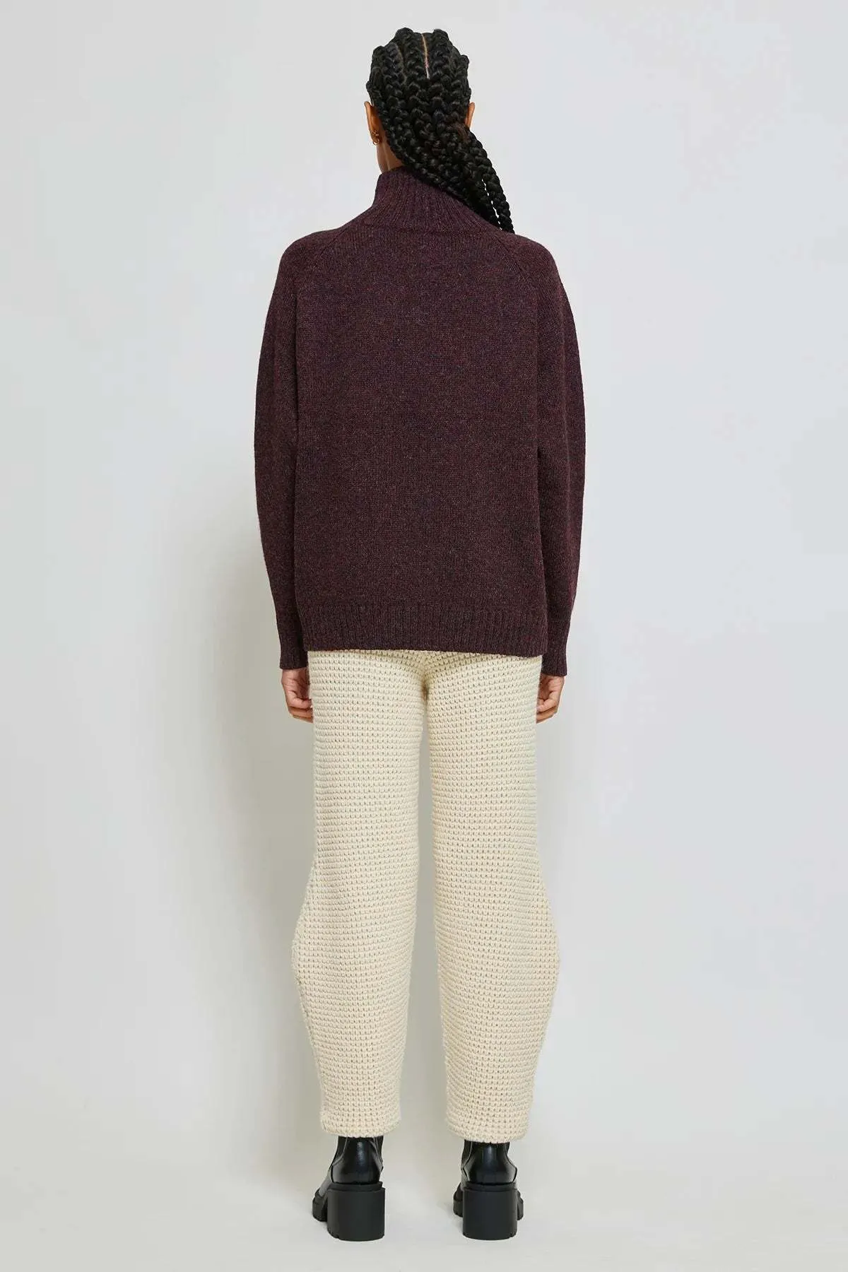 Vasilisa Alpaca Sweater - Aubergine