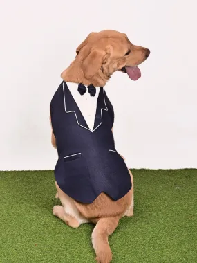 Vastramay Dogs Solid Jute Silk Tuxedo