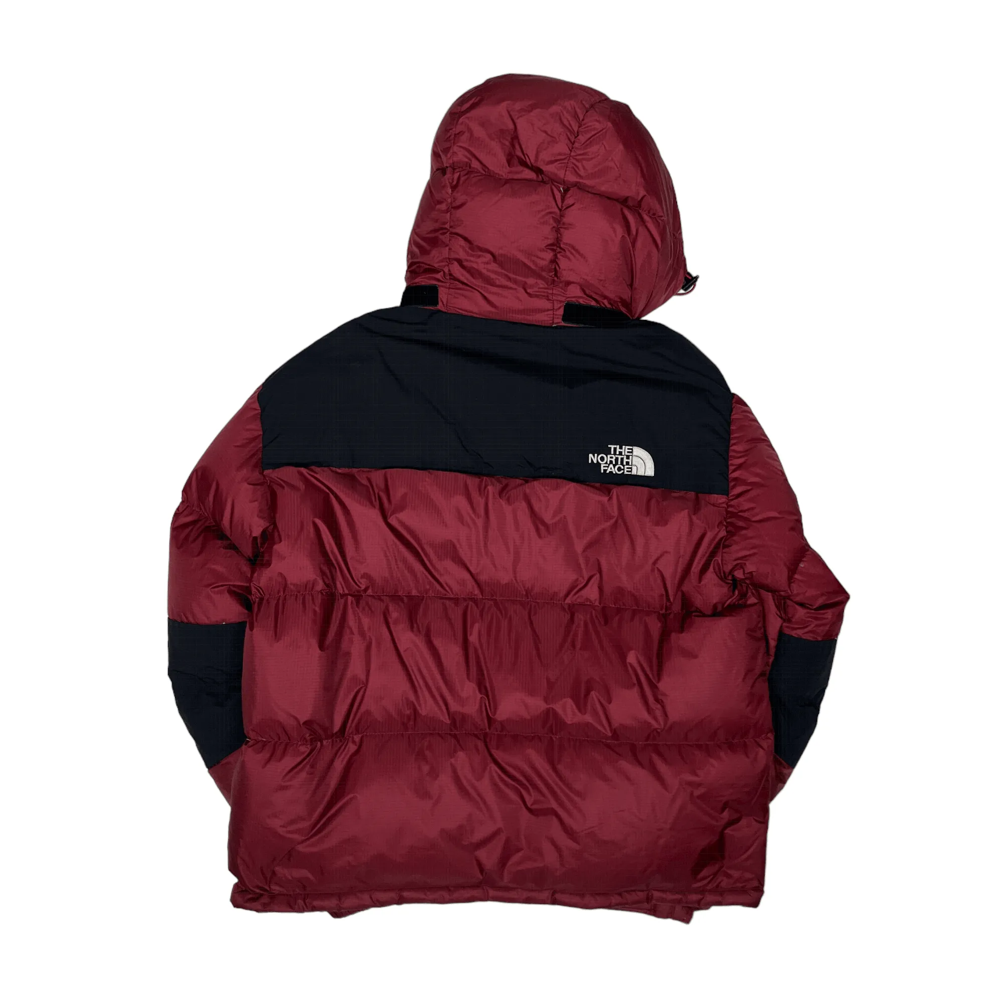 Vintage Burgundy + Black The North Face (TNF) Baltoro Puffer Coat - Large