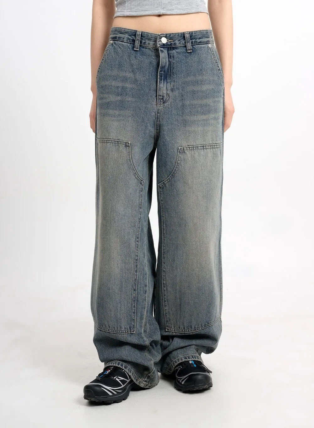 Vintage Washed Baggy Jeans CM415