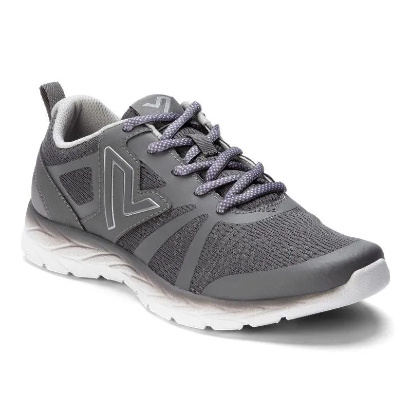 Vionic Womens Miles Active Sneaker- Grey Mesh