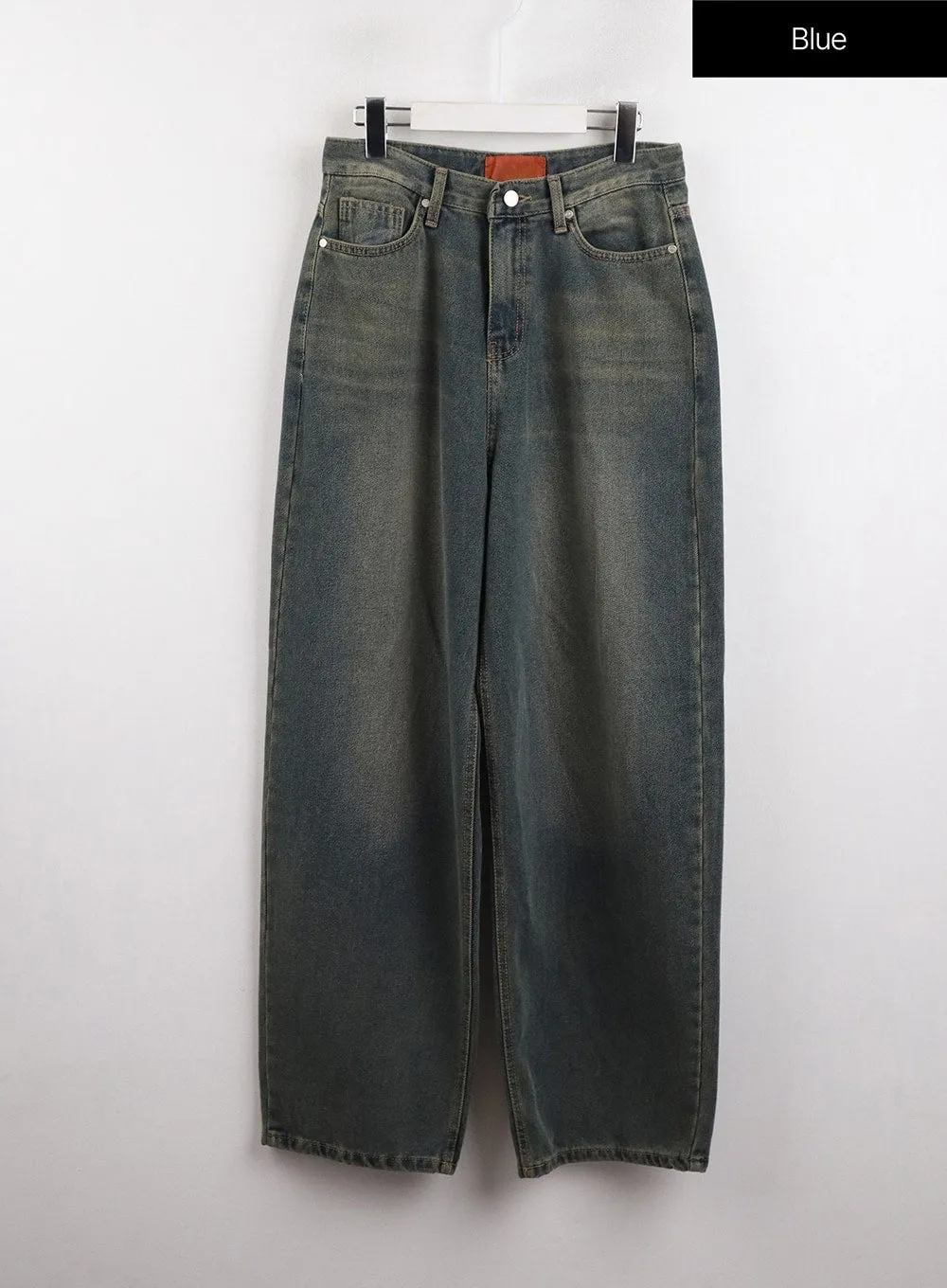 Washed Wide Leg Jeans CJ418