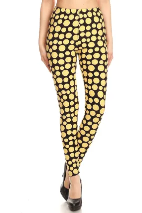 Women's 3 X 5X Lemon Fruit Pattern Printed Leggings