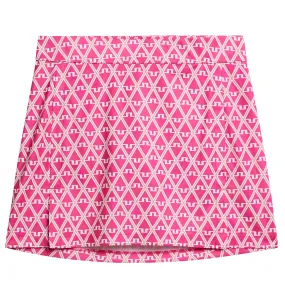 Womens Amelie TX Jersey Printed Mid Skirt Geo Fuchsia Purple - SS24