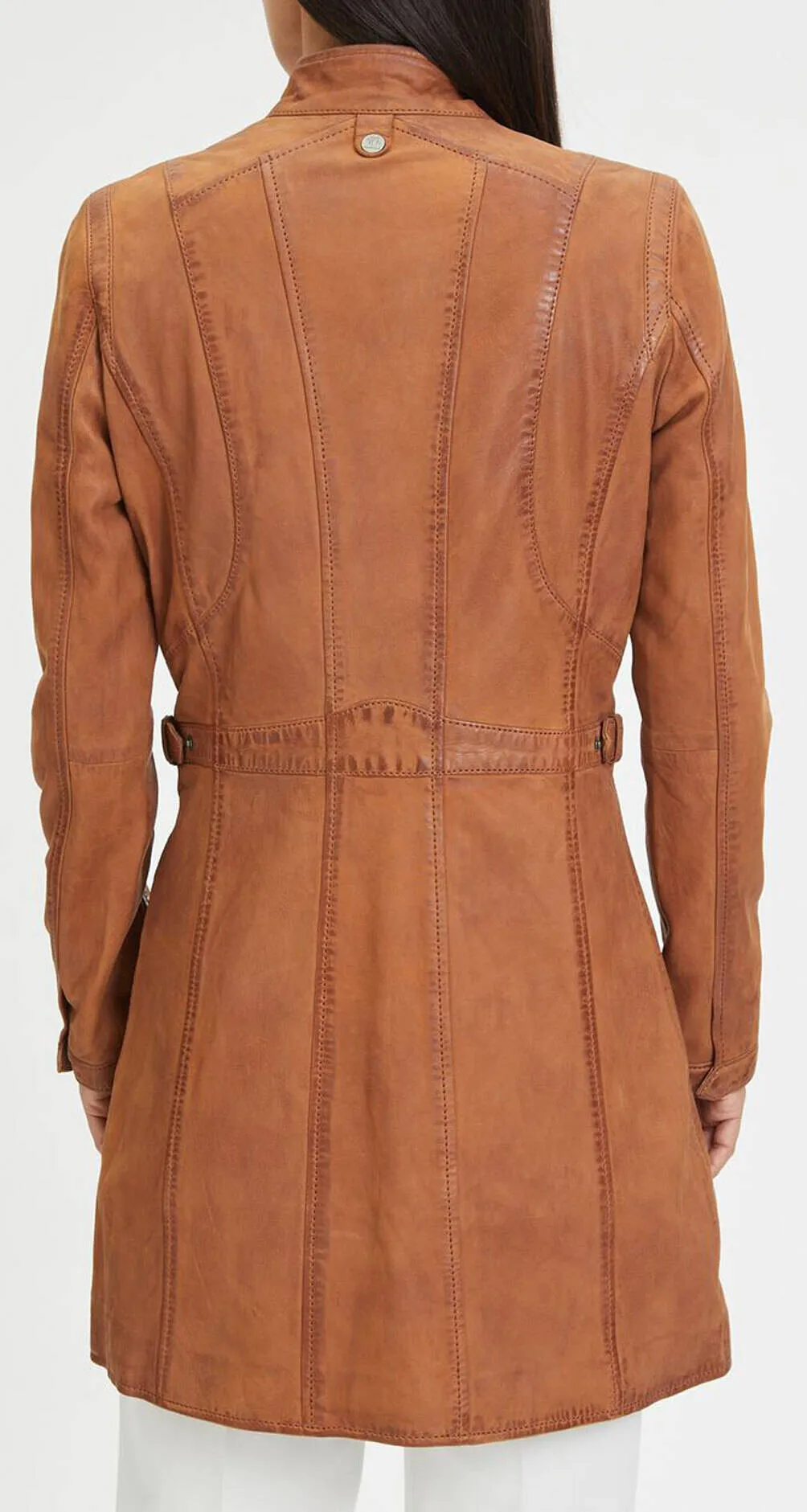 Women's cognac lamb coat \margarethe\