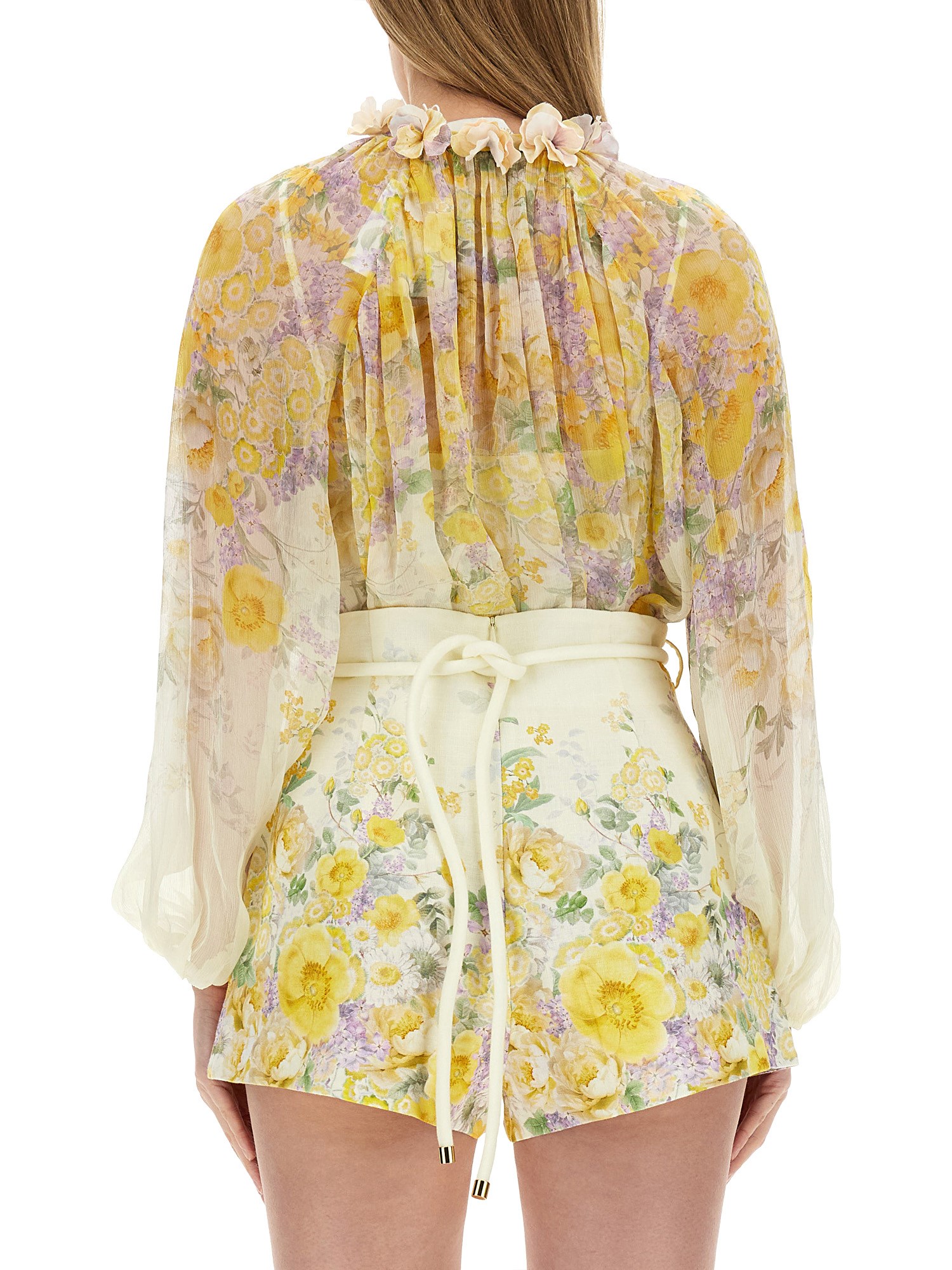 ZIMMERMANN    BLOUSE WITH FLORAL PATTERN